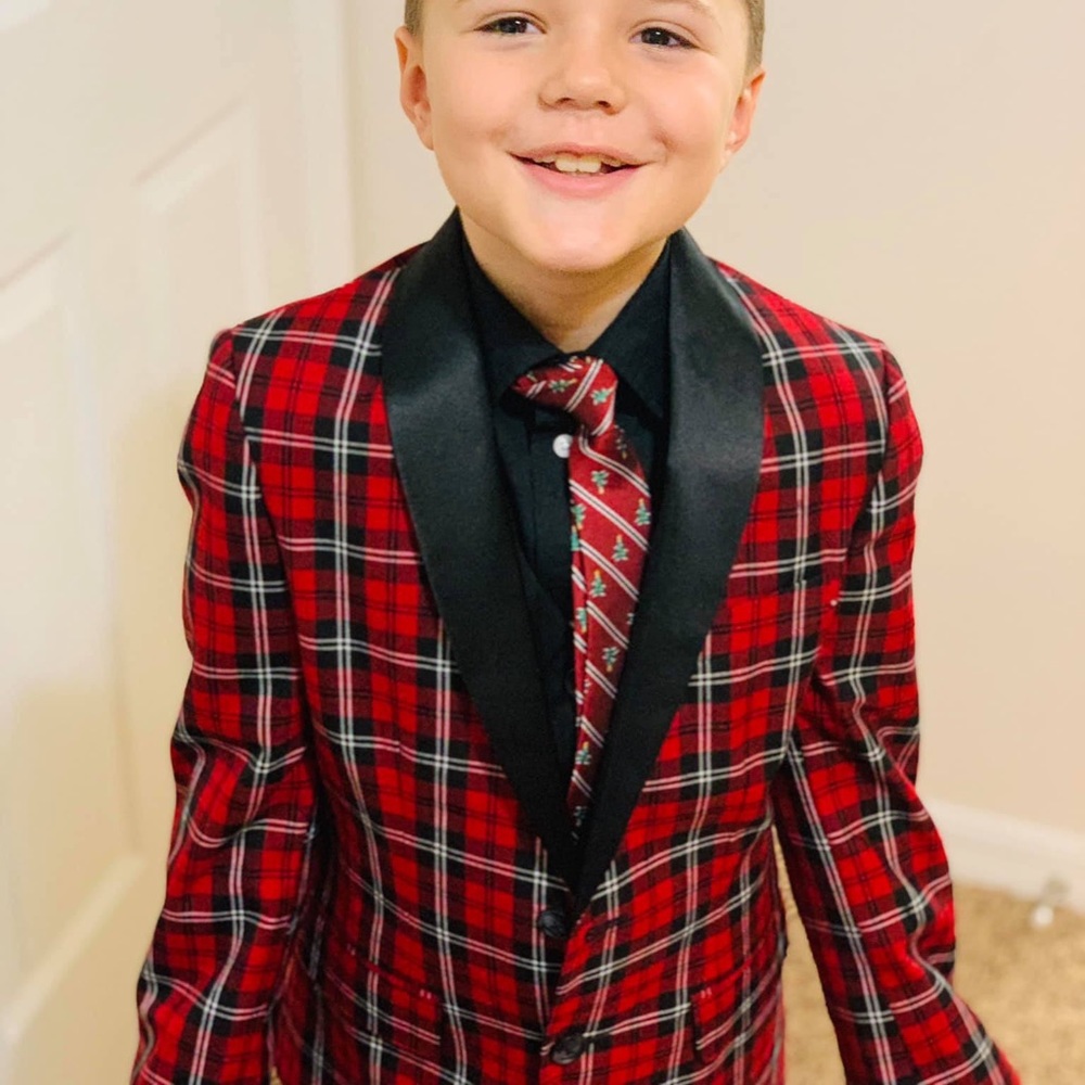 Boys Christmas coat size 7/8